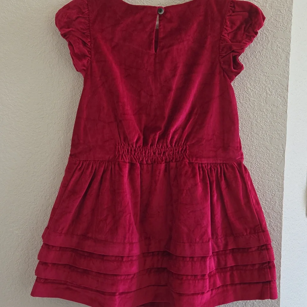 Tea Collection Kids Hot Pink Formal/ Casual Velvet Dress.